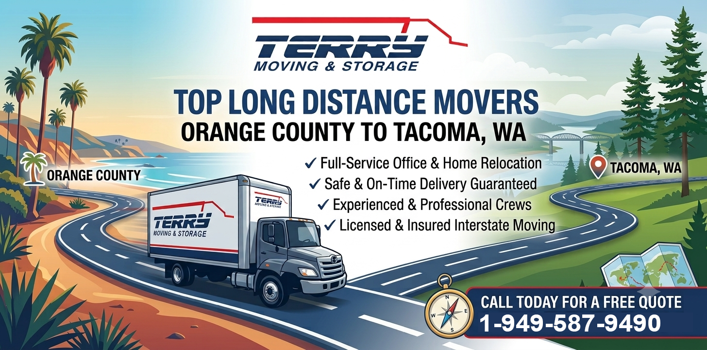 Long Distance Movers from Orange County to Tacoma, Washington